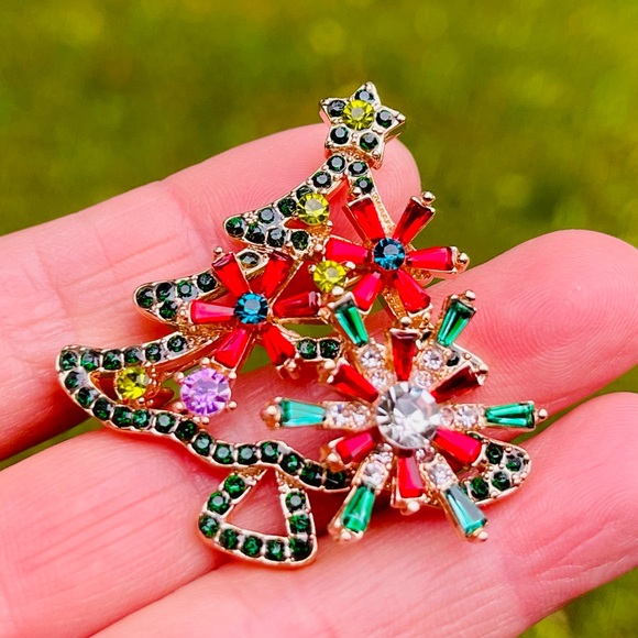 NWT Christmas Tree Brooch Christmas Brooch Holiday Brooch Christmas Tree Pendant - Picture 9 of 9